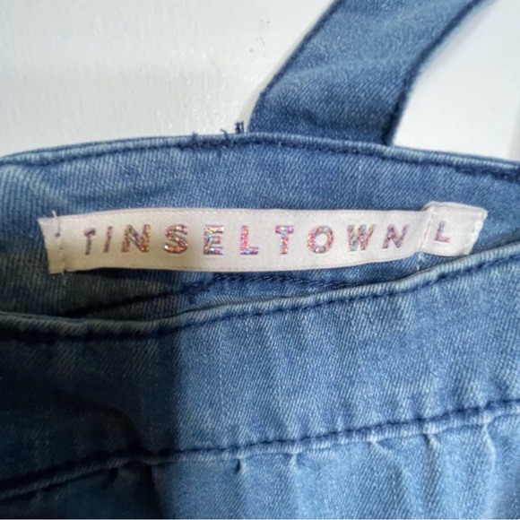 Tinseltown Denim‎ Dress Size L  Side Cutouts Boho  Cotton/Spandex/Poly Blend - Picture 9 of 10